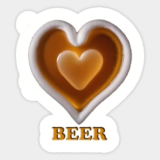 I LOVE BEER Sticker